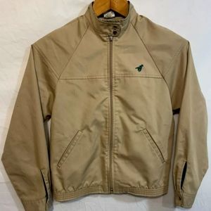 Vintage Wrangler Canvas Tan Bomber Zip-Up Jacket Medium